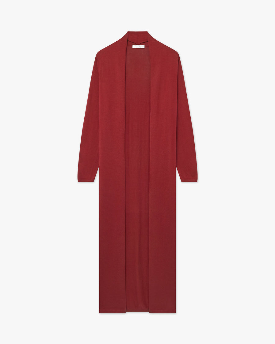Oasi Long Cardigan - Red Cotone