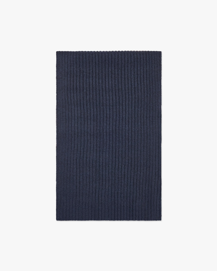 Maxi Ribbed Scarf - Blue Merino / Cashmere