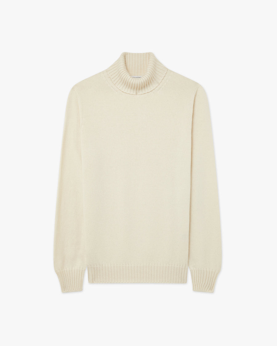 Men's Faloria Turtleneck Sweater - White Cashmere