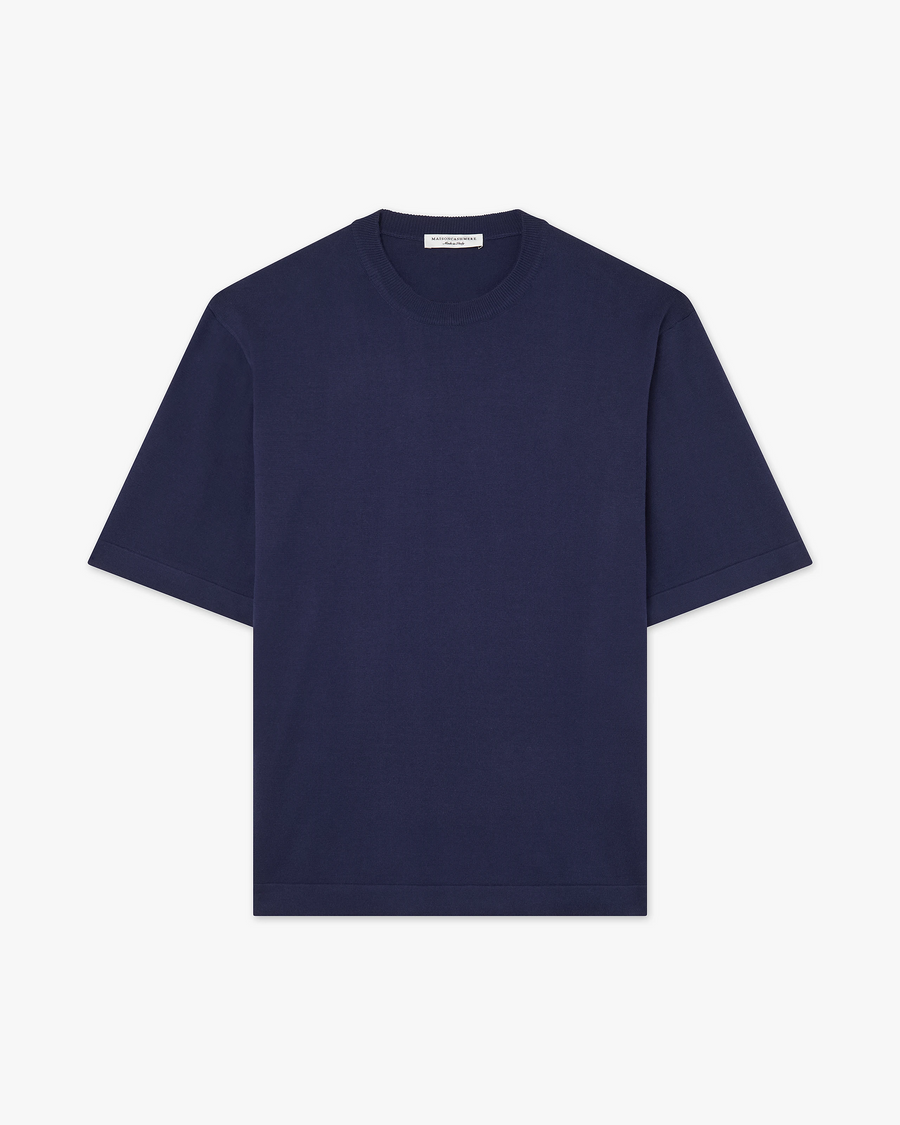 Men's Giza Maxi Tee - Night Blue Cotone