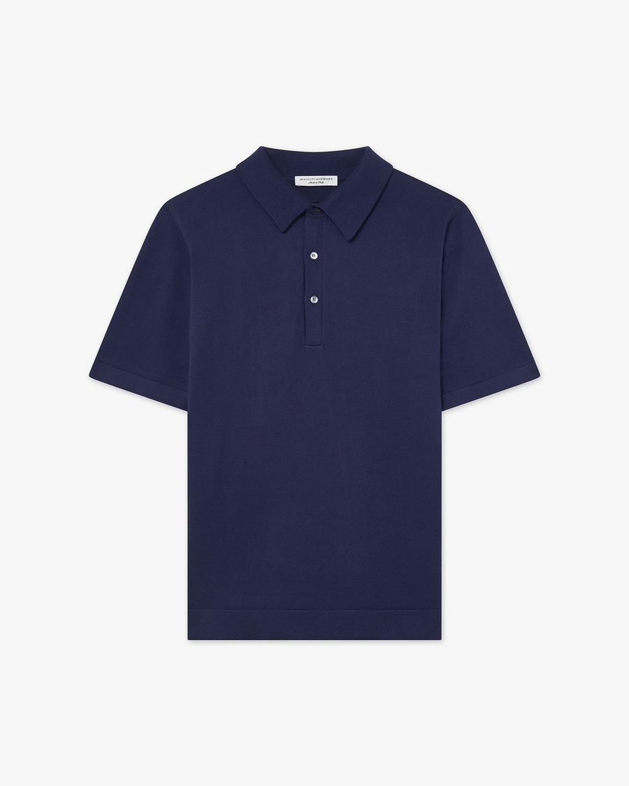 Men's Giza Polo T-Shirt - Night Blue Cotone