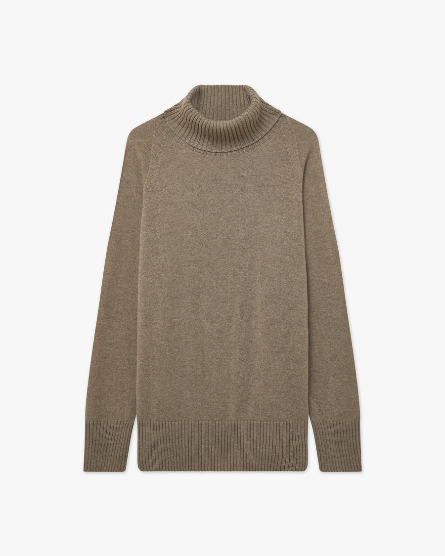 Mosel Maxi Turtleneck Sweater - Taupe Cashmere