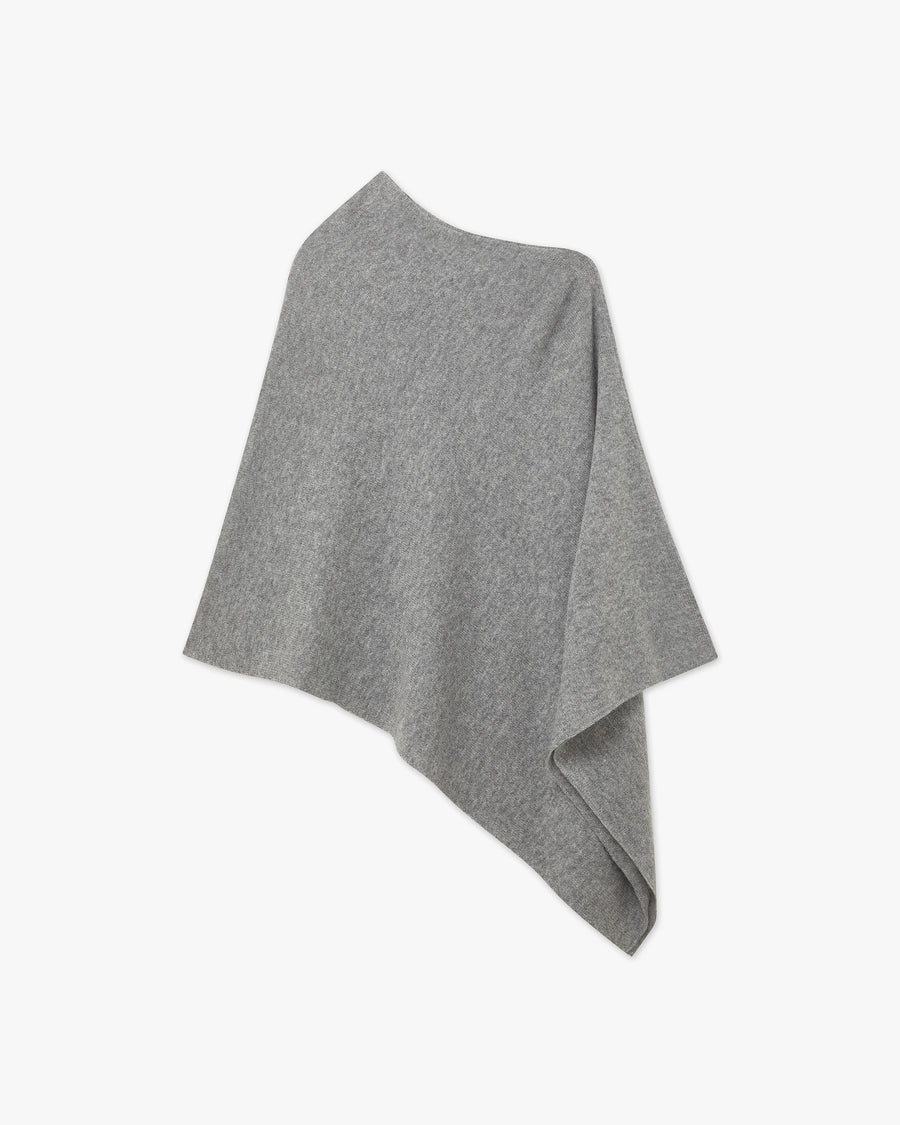 Essential Poncho - Medium Grey Cashmere