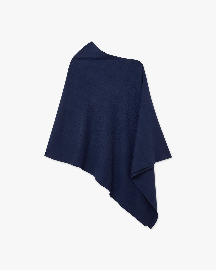 Essential Poncho - Blue Cashmere