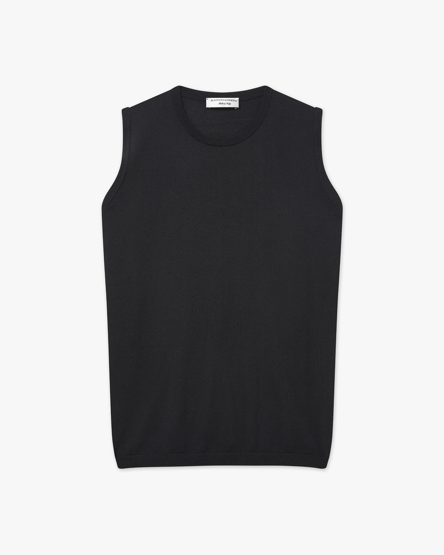 Seraphine Tank Top - Black Merino Superfine
