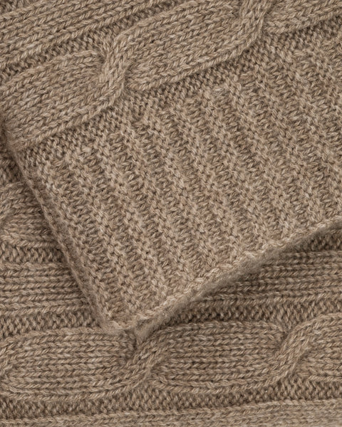 Tressé Cable Throw - Taupe Cashmere