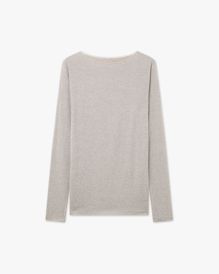 Ultralight Boat Neck Top - Walnut Modal / Cashmere
