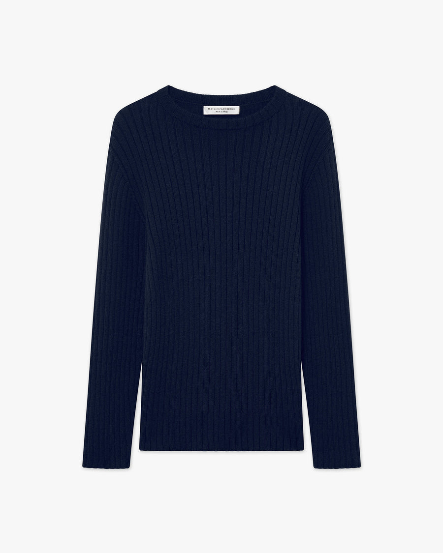 Women's Brera Crew Neck Sweater - Blue Cashmere