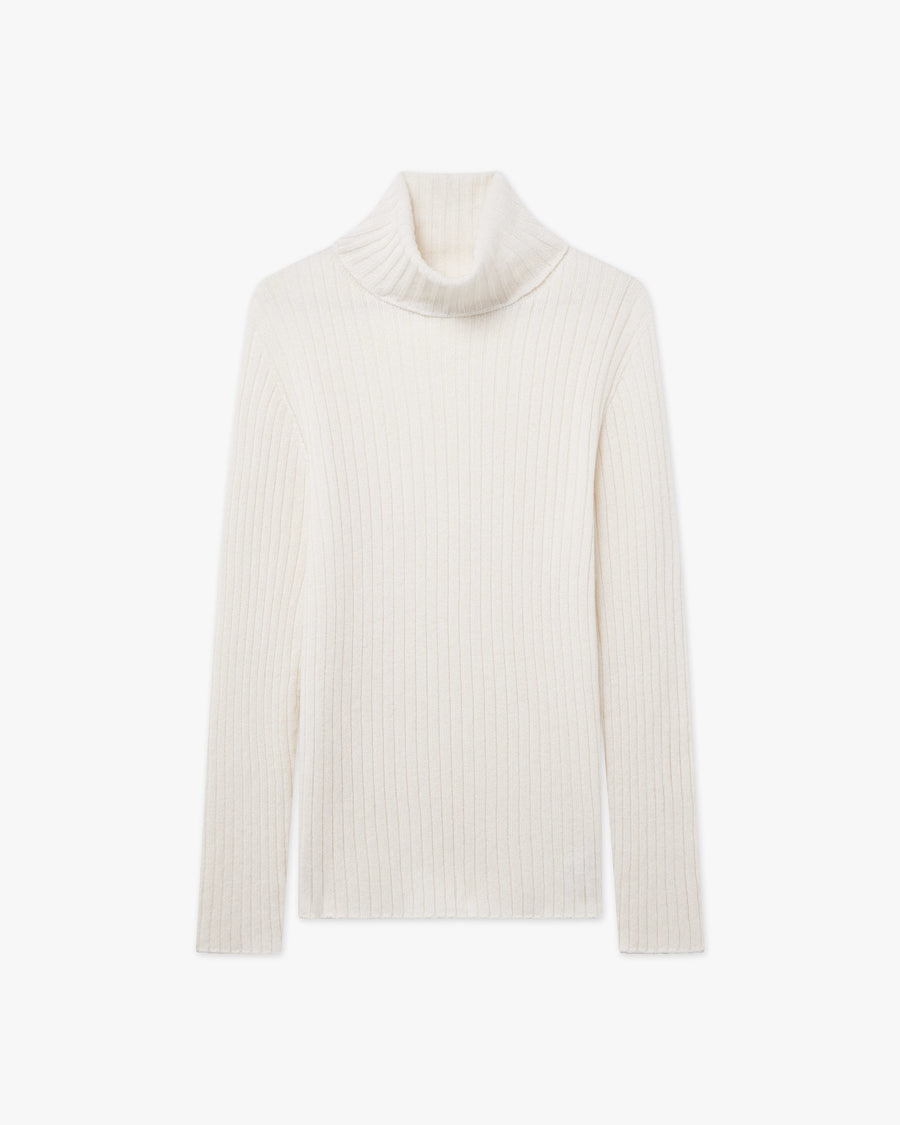 Women's Brera Turtleneck Sweater - White Cashmere