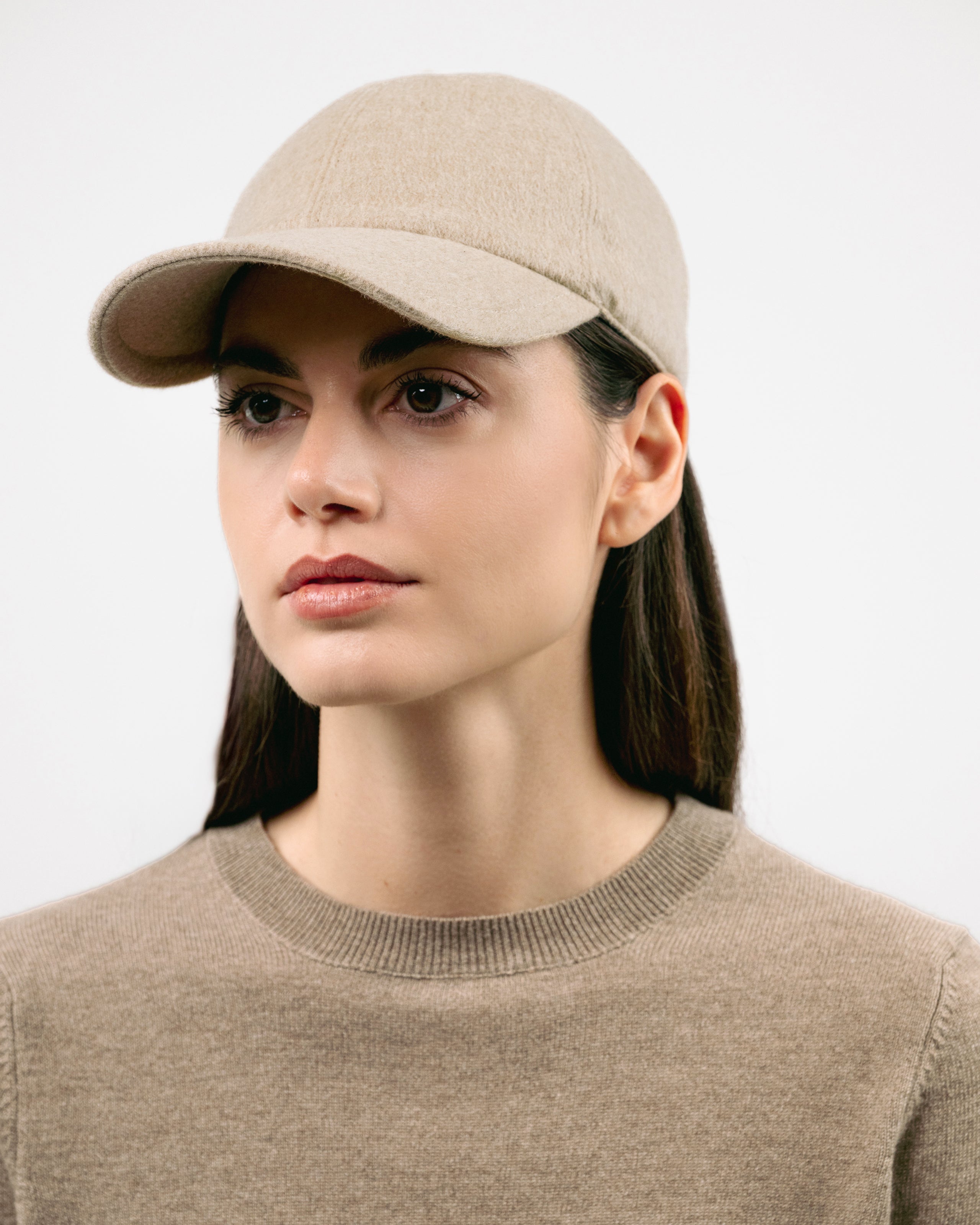 baseball vap Light Beige Cotton Gabardine Baseball Cap - Hats & Beanies for Men main image 0