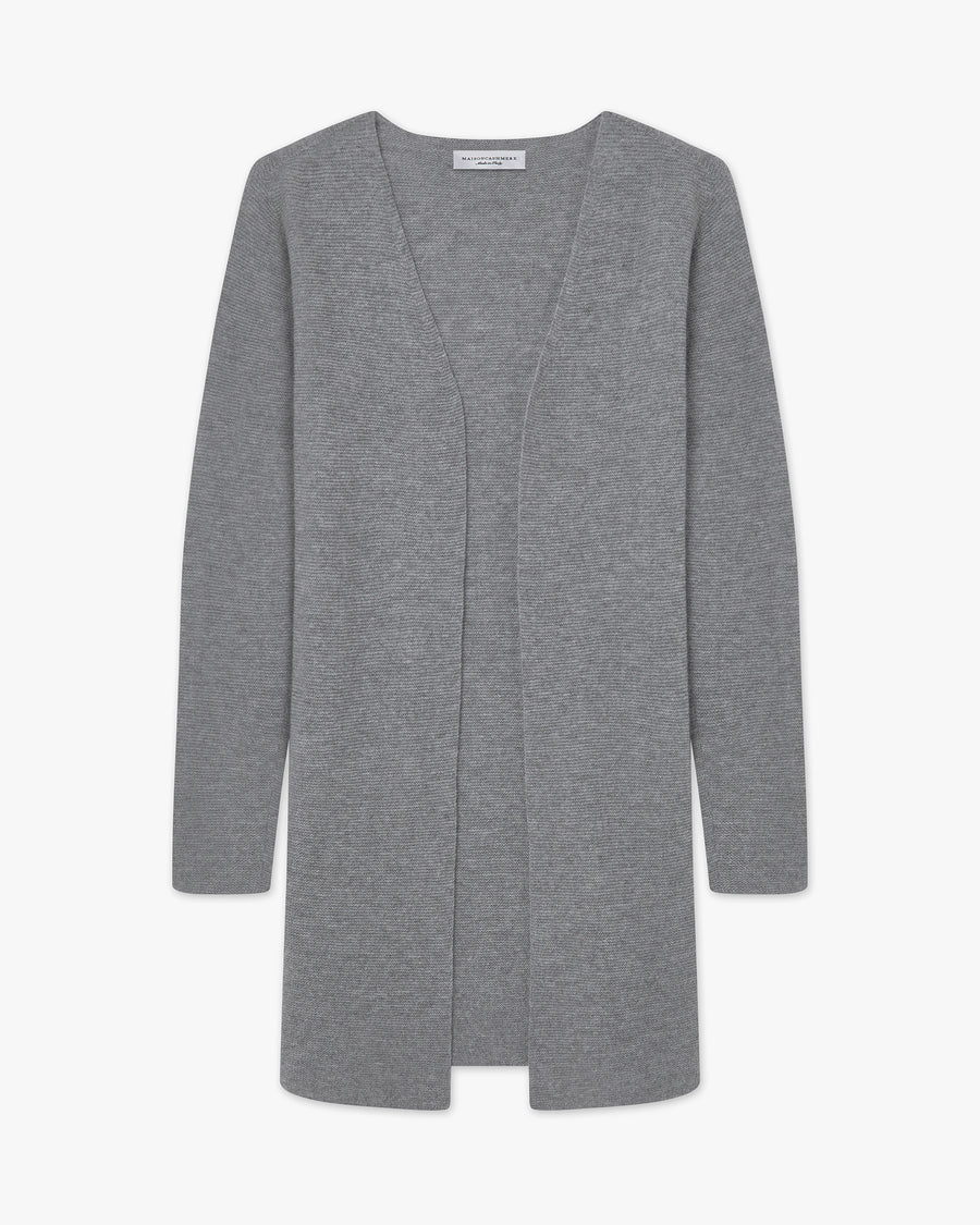 Soffio Cardigan - Medium Grey Cashmere