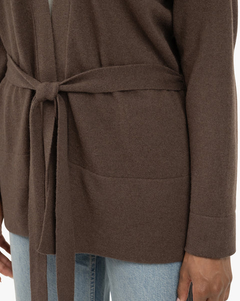Women's Velia Cardigan - Brown Cashmere