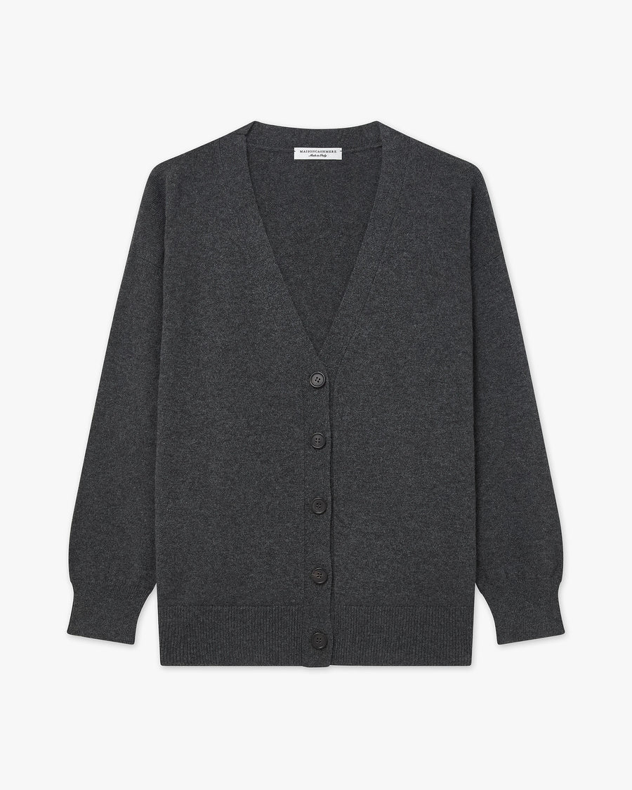 Velia Maxi Cardigan - Charcoal Cashmere