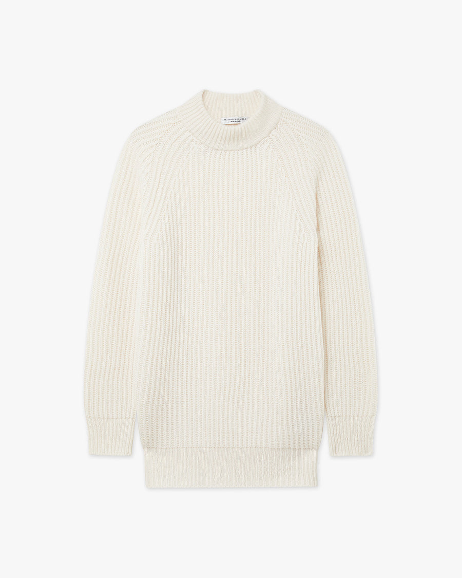 Women's Celerina Crew Neck Sweater - White Cashmere