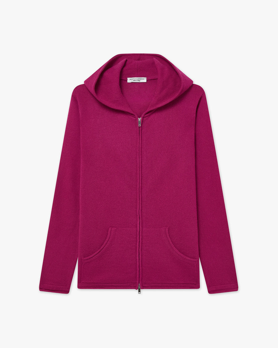 Women's Salò Zip Hoodie - Magenta Cashmere