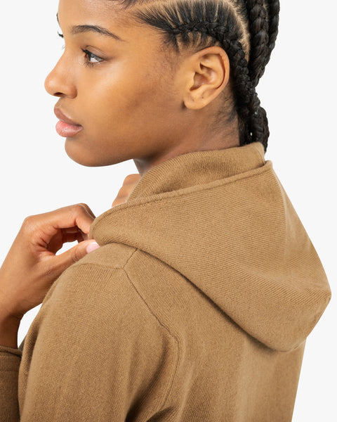 Women's Salò Zip Hoodie - Camel Cashmere
