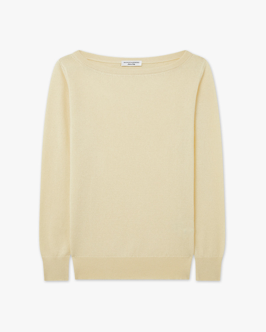 Essential Boat Neck Sweater - Yellow Cashmere