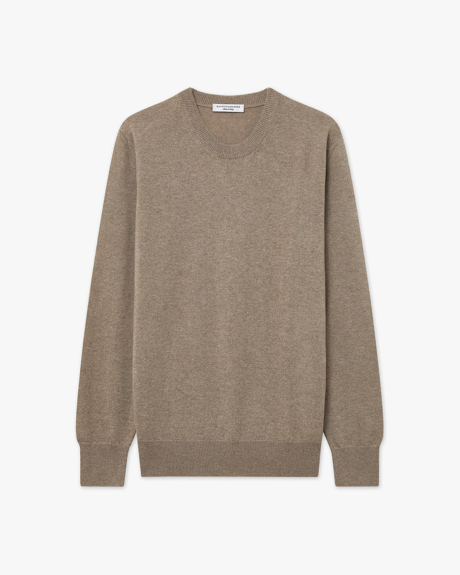 Essential Boyfriend Sweater - Taupe Cashmere