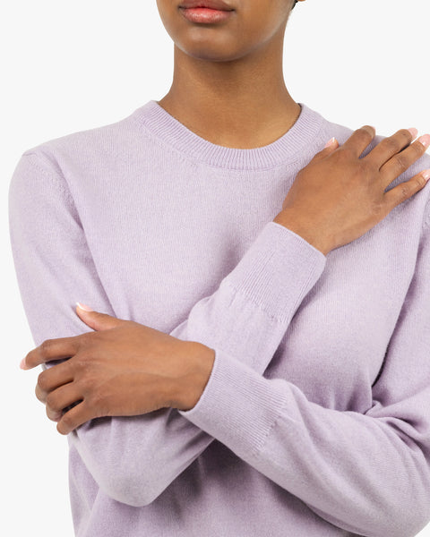 Essential Boyfriend Sweater - Lilac Cashmere