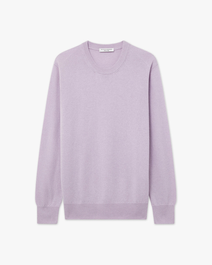 Essential Boyfriend Sweater - Lilac Cashmere