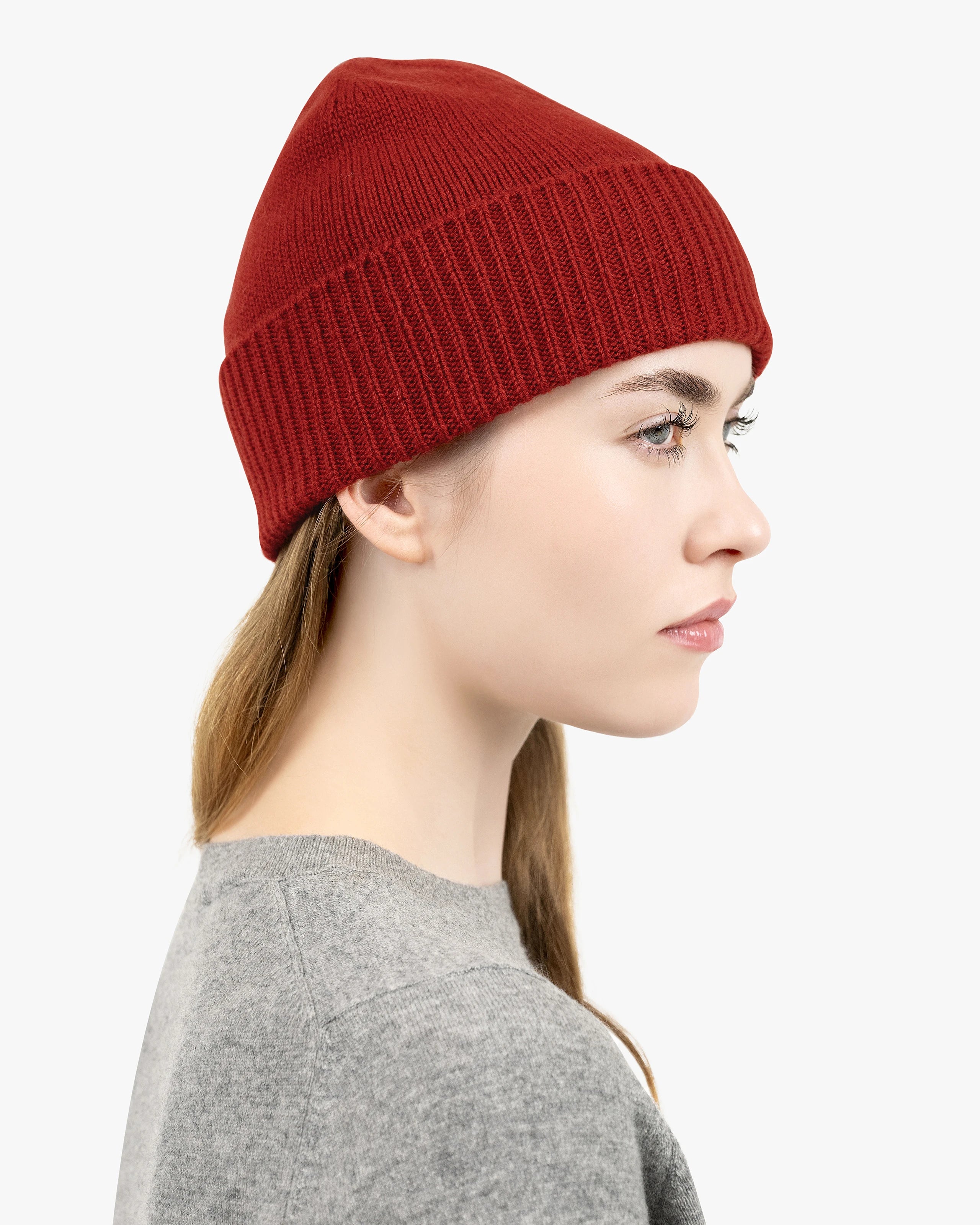 NORDSTROM RACK SOFT, WARM,AND COZY 100% CASHMERE WOMENS RED HAT Women main image 3