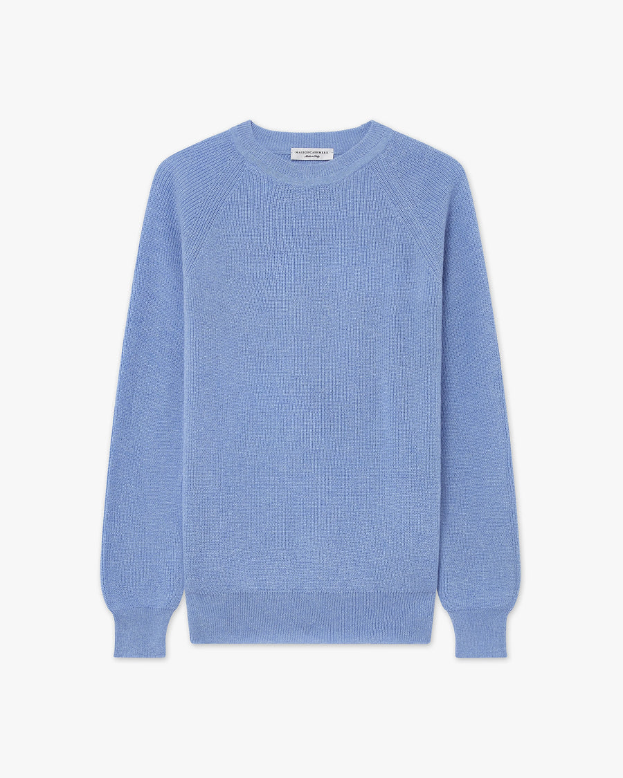 Women's Garisenda Crew Neck Sweater - Blue Merino / Cashmere