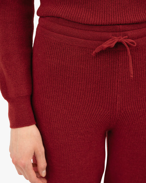 Women's Garisenda Joggers - Red Merino / Cashmere