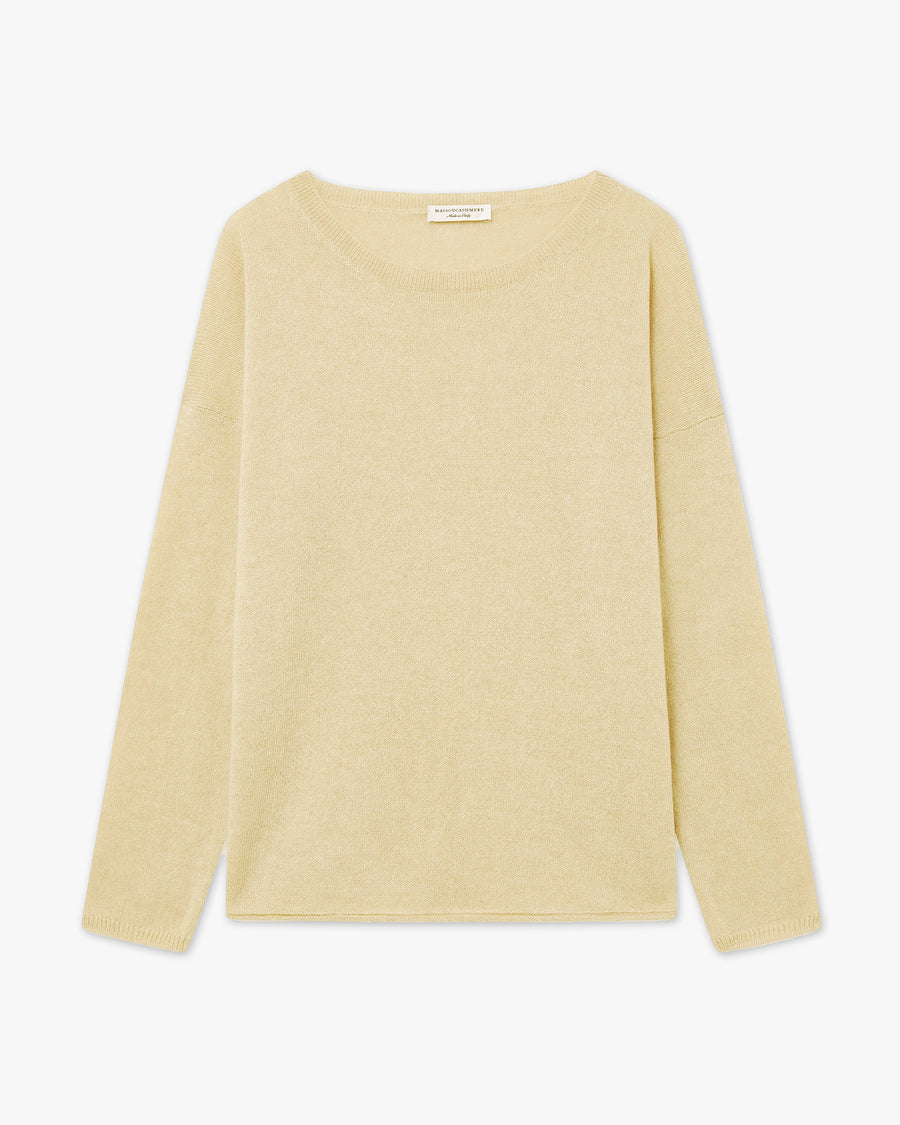 Lightness Crew Neck Sweater - Yellow Cashmere