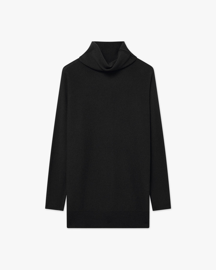 Women's Milford Turtleneck Sweater - Black Merino