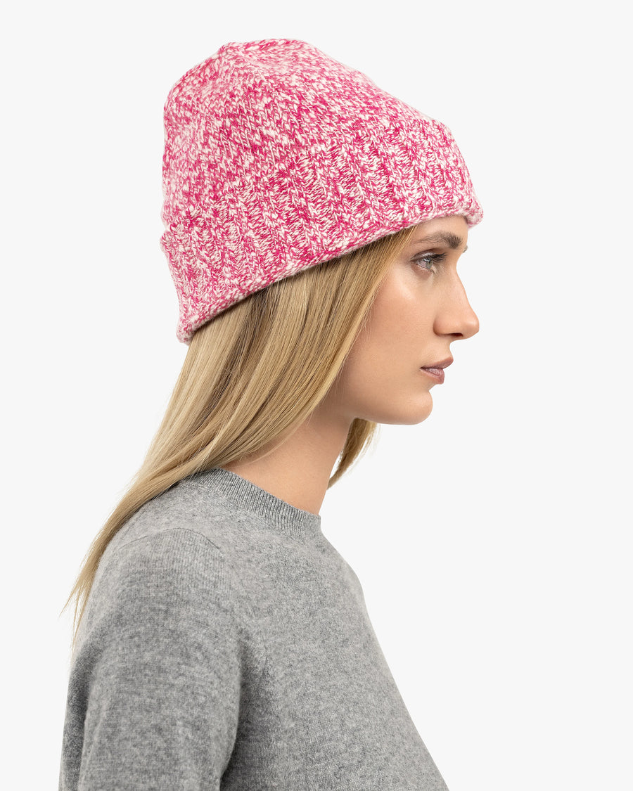 Women's Mouliné Hat - Fuchsia Lana / Cashmere
