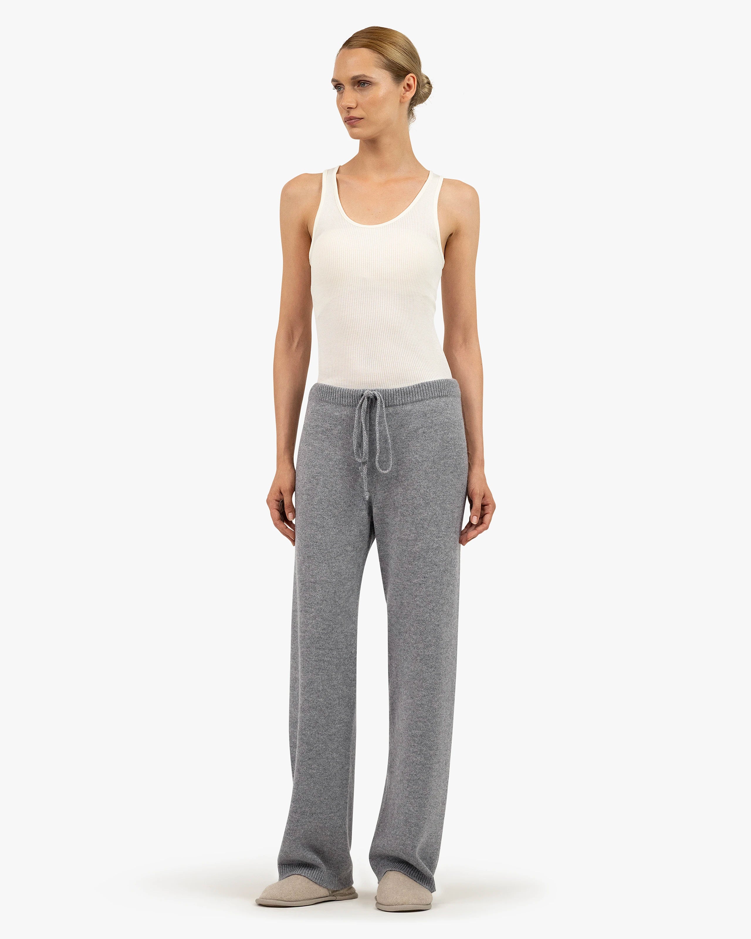 【週末価格】サイズ1/グレー/CASHMERE TROUSERS Women's Parksville Cashmere Sweatpants - Medium Grey