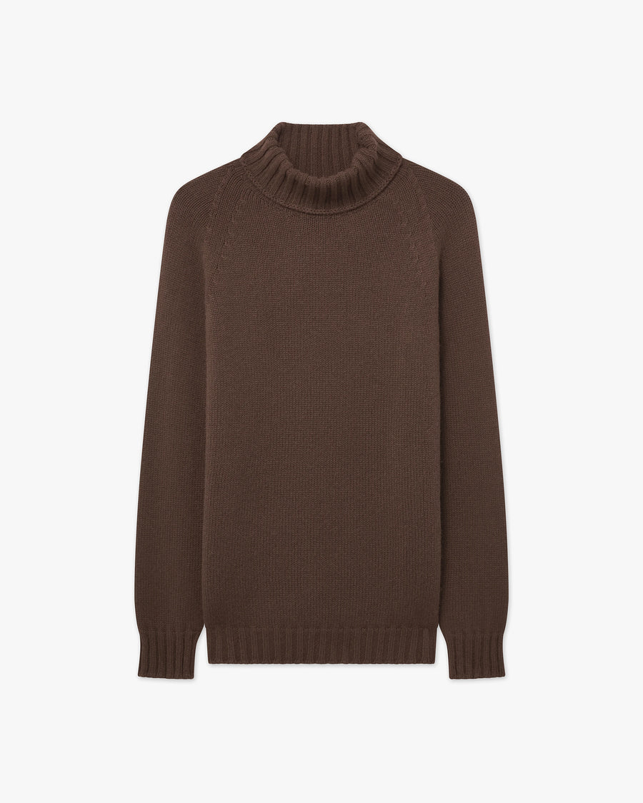 Women's Parksville Turtleneck Sweater - Brown Cashmere