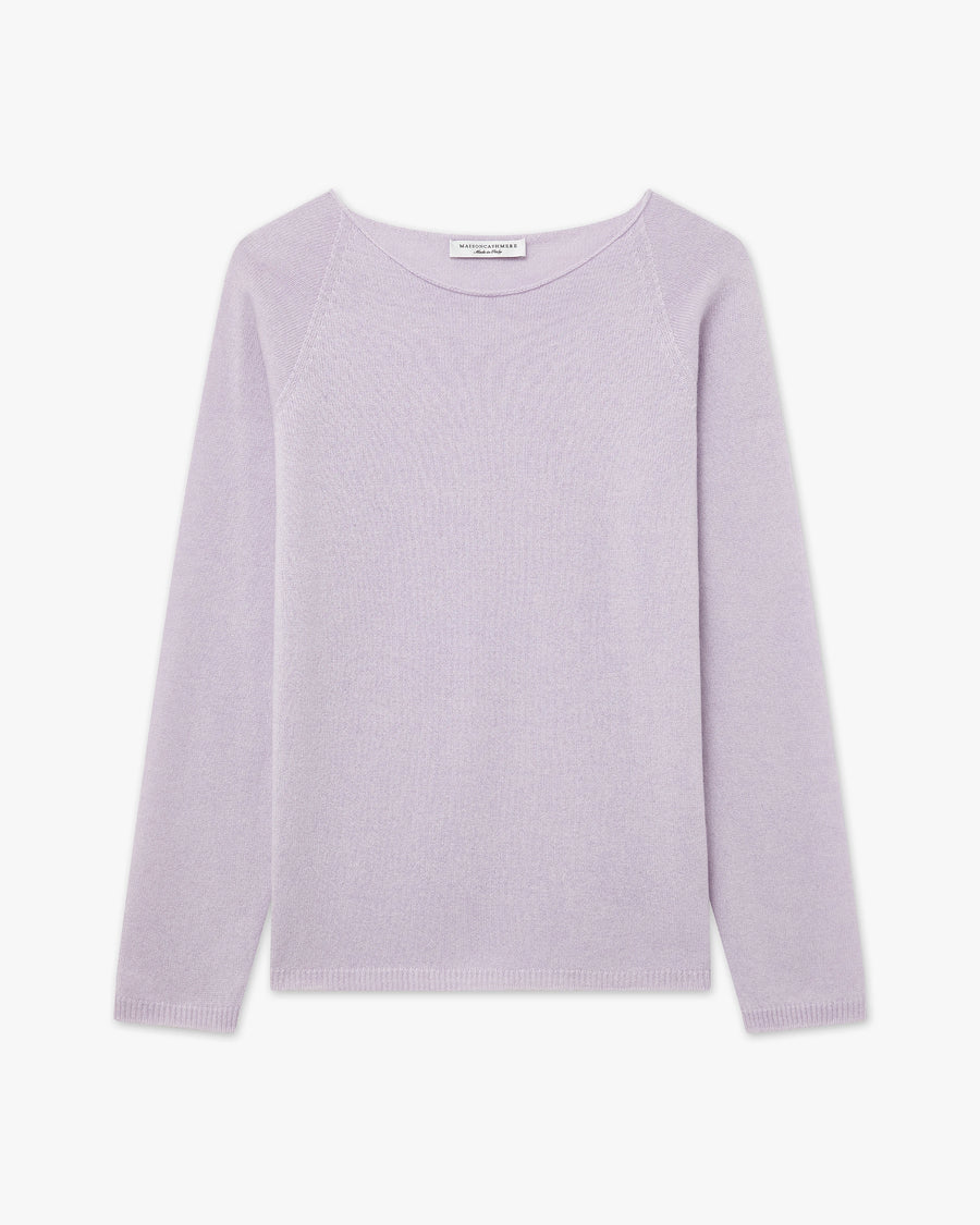 Women's Piuma Crew Neck Sweater - Lilac Cashmere