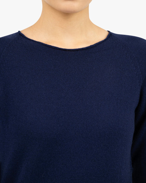 Women's Piuma Crew Neck Sweater - Blue Cashmere