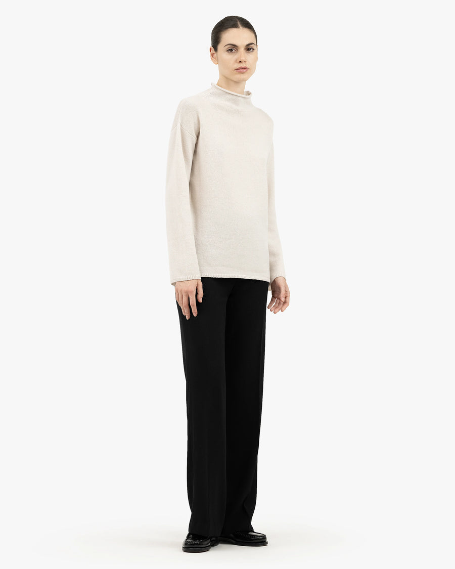 Women's Siena Sweater - White Merino / Cashmere