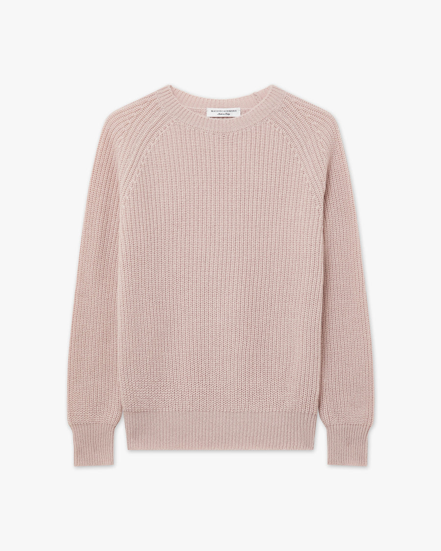 Women's Sorapis Crew Neck Sweater - Rose Cashmere