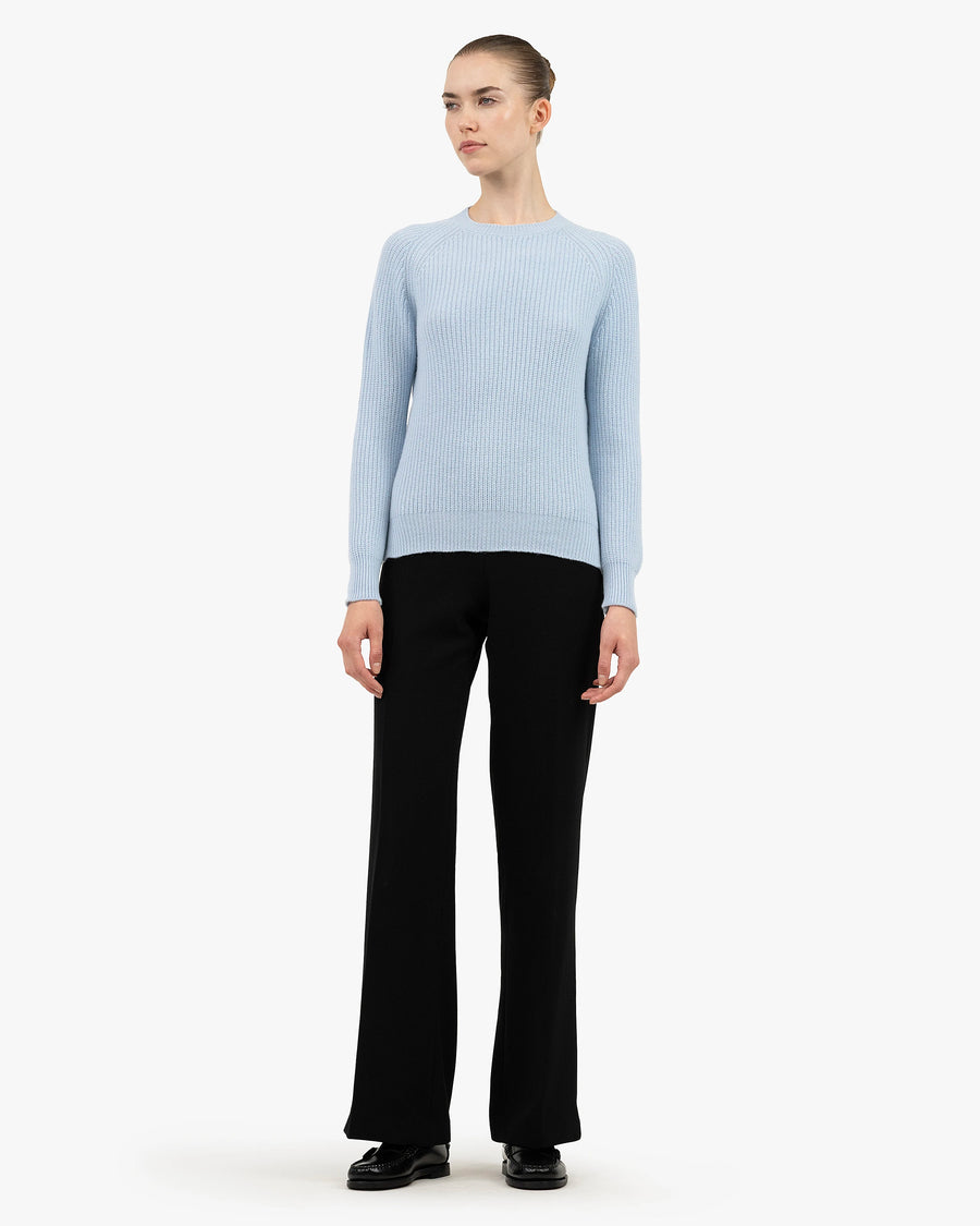 Women's Sorapis Crew Neck Sweater - Light Blue Cashmere