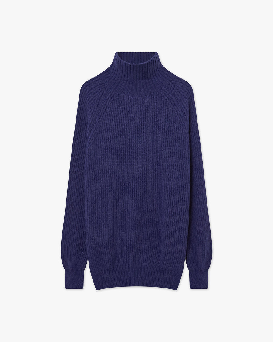 Sorapis Mock Neck Sweater - Blue Cashmere