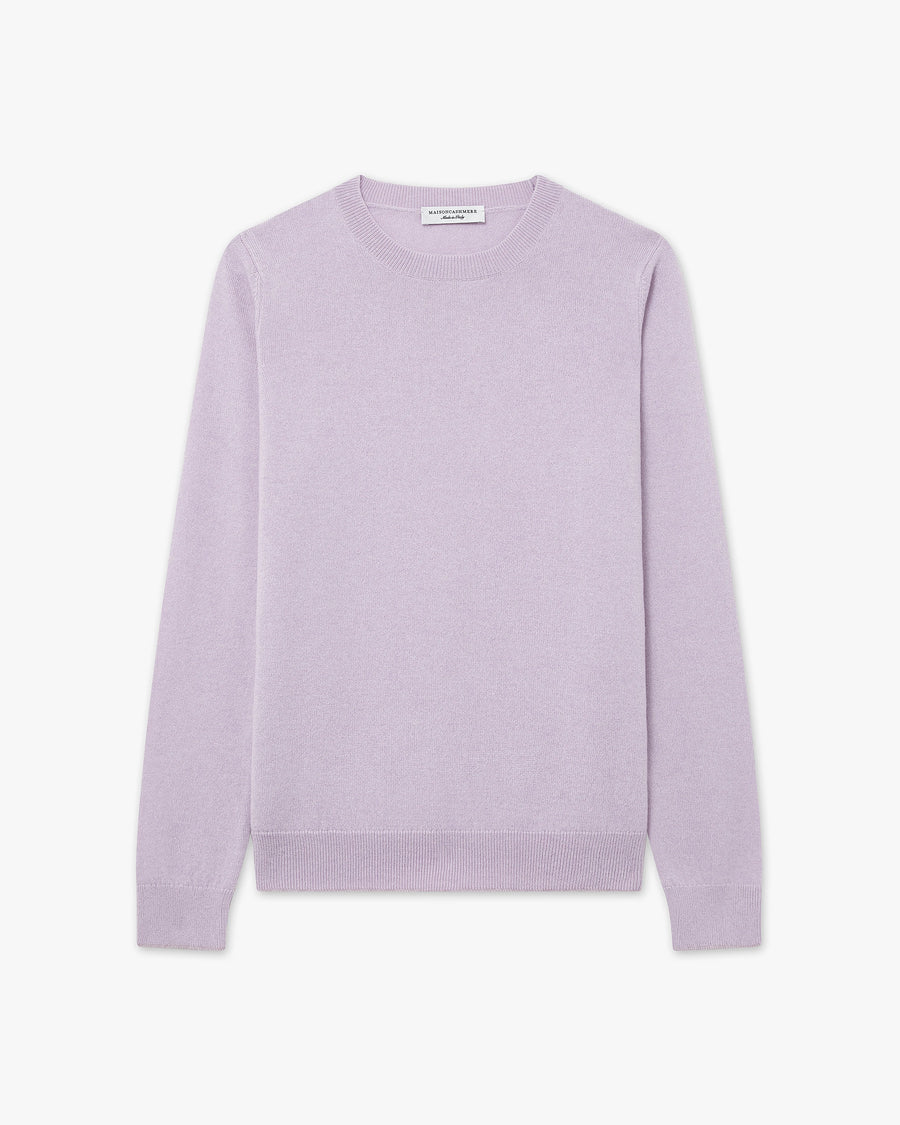 Women's Tribeca Crew Neck Sweater - Lilac Cashmere