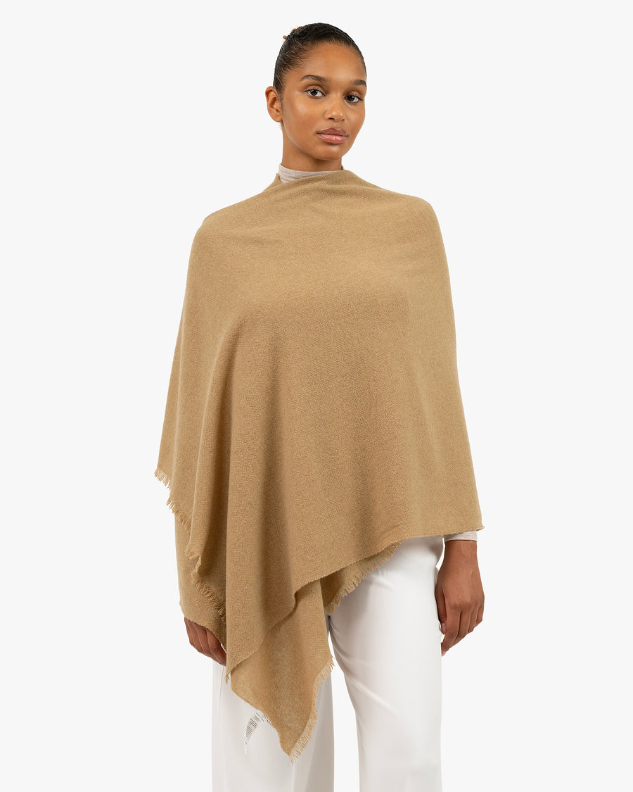 Bolgheri Wrap - Camel Cashmere