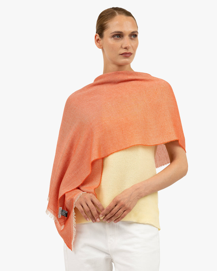 Positano Wrap - Orange Cashmere / Seta