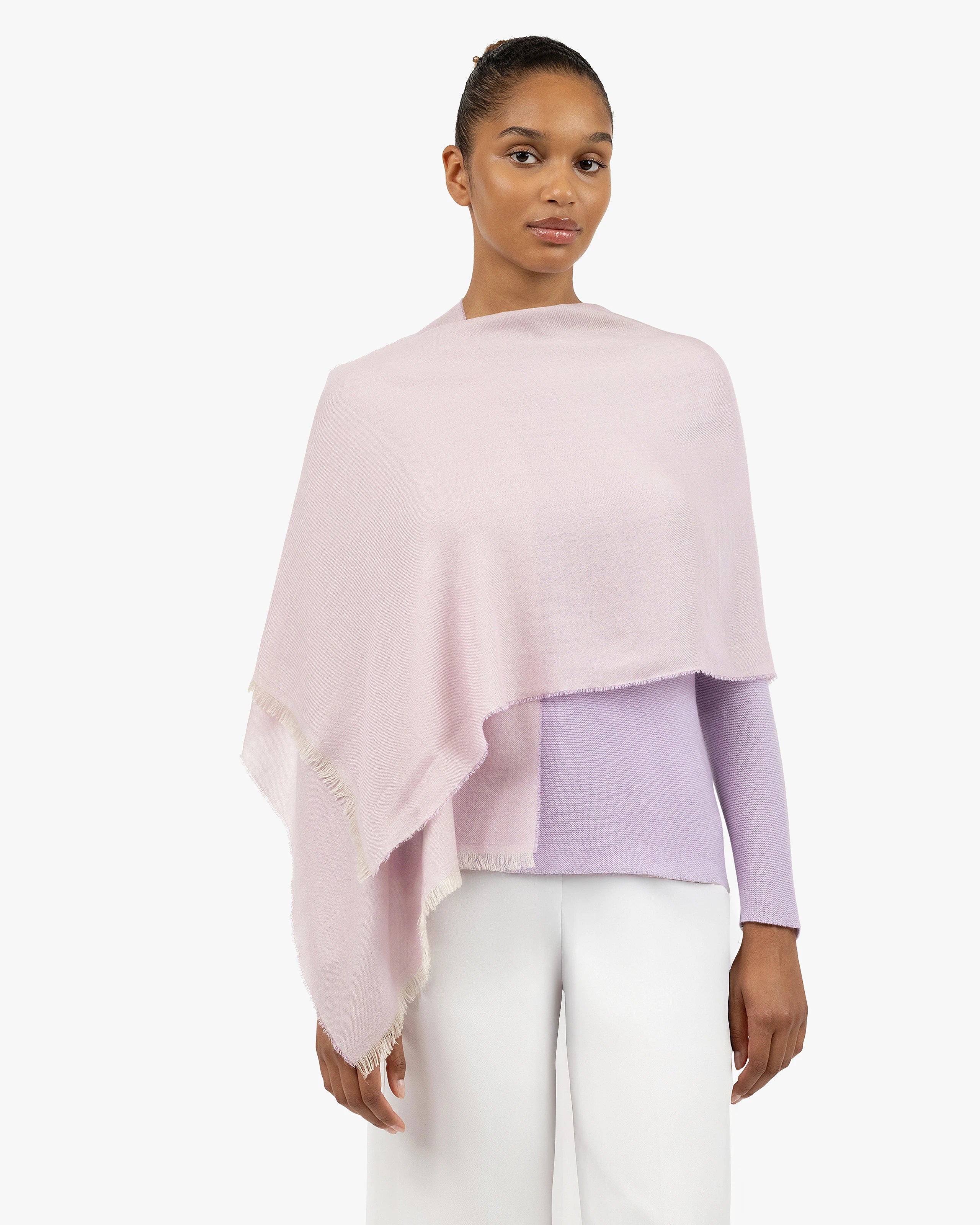 Positano Cashmere-Silk Wrap - Blush | MaisonCashmere