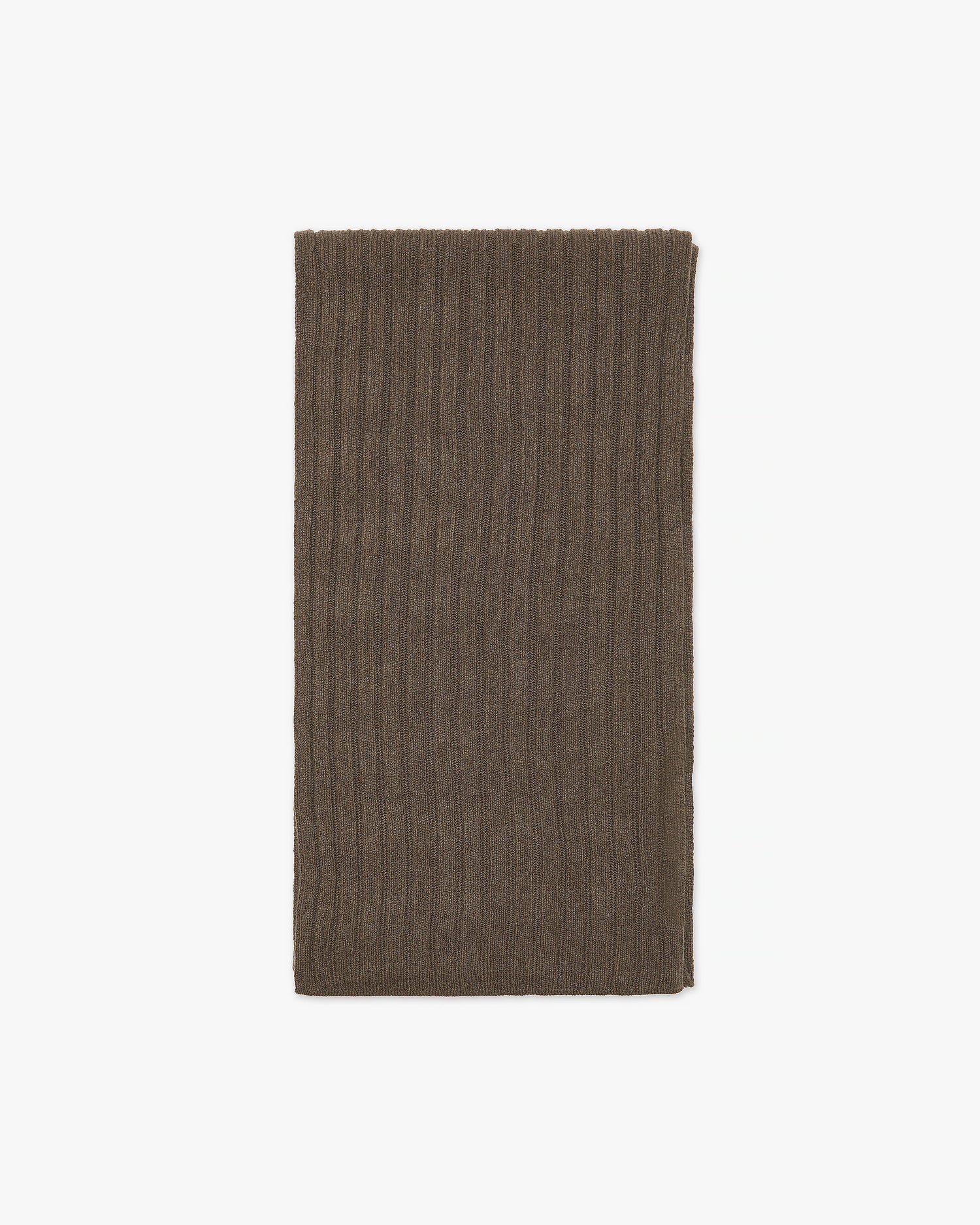 Women's Ribbed Scarf - Brown - Archive