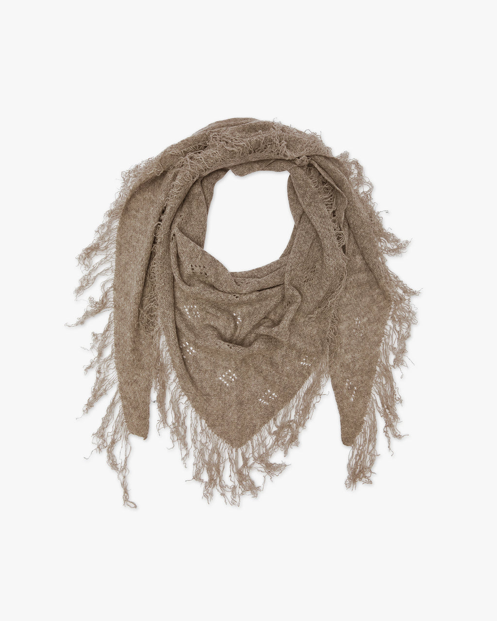 Écharpe Triangle Pointelle - Taupe - Archive