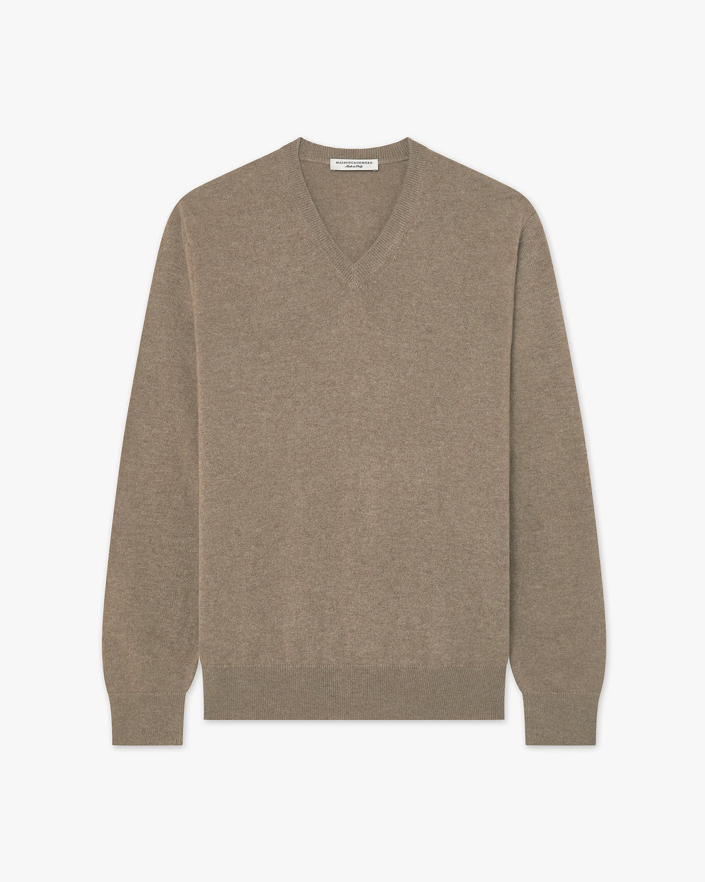 Pull Col V Classic Homme - Taupe - Archive