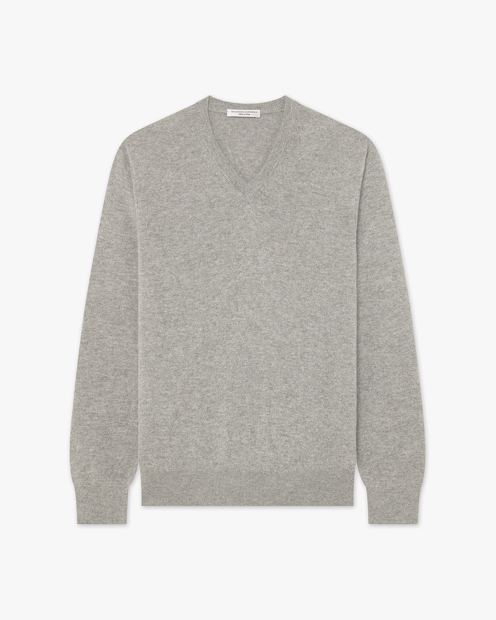 Men's Classic V-Neck Sweater - Light Grey - Archive