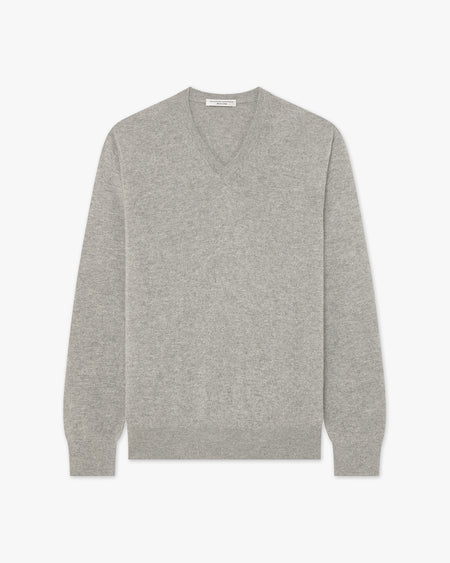 Maglia Scollo V Classic Uomo - Grigio Chiaro - Archivio