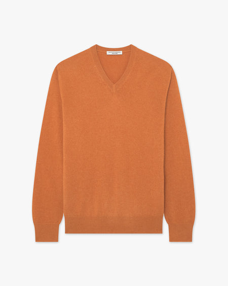 Maglia Scollo V Classic Uomo - Arancio - Archivio