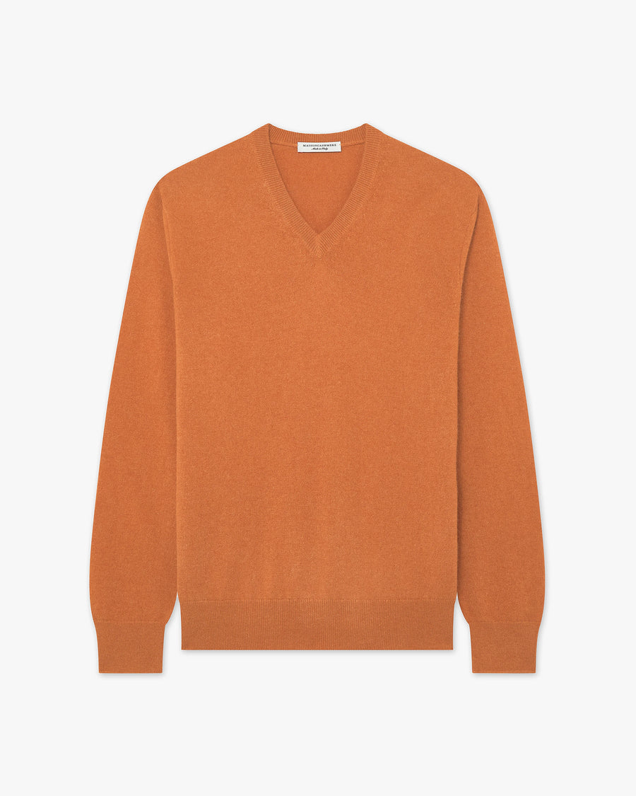 Maglia Scollo V Classic Uomo - Arancio - Archivio