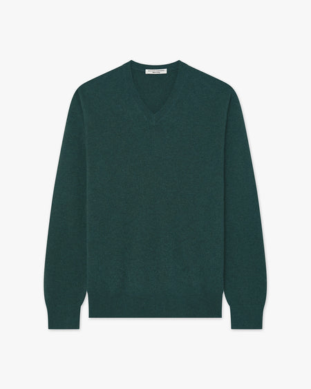 Maglia Scollo V Classic Uomo - Verde - Archivio